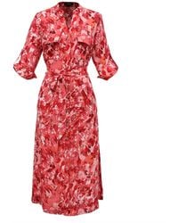 Smart and Joy - Classic Shirt Dress With Abstract Print - Lyst