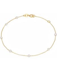 LÁTELITA London - Neutrals Solid 14K Natural Spaced Pearl Bracelet - Lyst