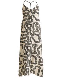 REISTOR - Midi Slip Crepe Dress - Lyst