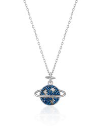 Spero London - Jewelled Saturn Necklace Sterling - Lyst