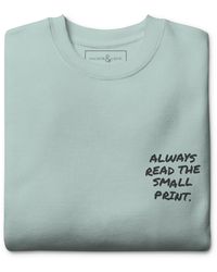 Anchor and Crew - Ice Small Print Annotations Organic Cotton Sweatshirt - Lyst