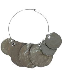 Romer Millinery - Metallic Silk Coin Choker - Lyst