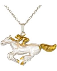 Simon Kemp Jewellers - Horse And Jockey Pendant Eighteen Carat On Solid Sterling - Lyst