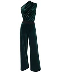 Me & Thee - Off The Wall Velvet Jumpsuit - Lyst