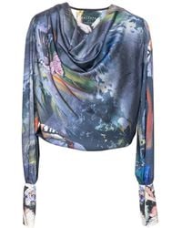 ARTISTA - Serena Cowl Neck Blouse - Lyst