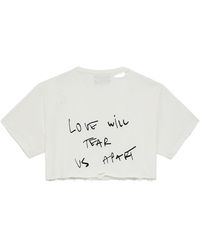 Come on - Joy Division Love Will Tear Us Apart Cropped Tee — Distressed - Lyst