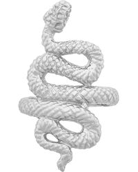 Zoe & Morgan - Hand-Carved Recycled Silver Snake Ring - Lyst
