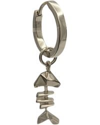 Frenvyrn - Mars Sterling Fish Bone Huggie Hoop Earring Single - Lyst