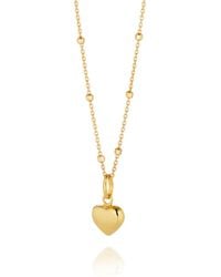 Nellou Jewellery - Heart Charm Necklace Plated Sterling - Lyst