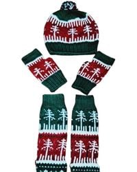 Springmoonatelier - Handmade Wool Hat, Gloves And Socks Set - Lyst
