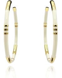 Michael Nash Jewelry - Mallory And Stripe Hoop Eaarings - Lyst