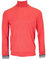 lords of harlech - Ronald Merino Turtleneck Sweater In Geranium - Lyst