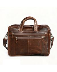 Touri - Doctor Style Genuine Leather Briefcase - Lyst