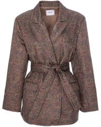 concept A trois - Neutrals Sculptural Heritage Burgundy Blazer With Tonal Paisley Print- Special Capsule "Self.Readytowear" - Lyst