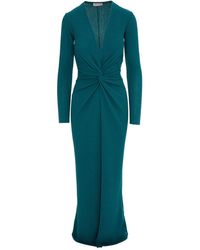 ROSERRY - Mallorca Glitter Slinky Jersey Maxi Dress In Emerald - Lyst