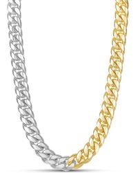 SHYMI - Statement Cuban Necklace- Two Tone - Lyst