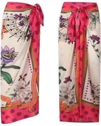 LOVEIST STORE - Fiore Printed Viscose Pareo Sarong - Lyst
