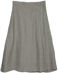 REISTOR - Overlap Midi Dark Skirt - Lyst