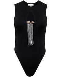 SÉLONE - Nina Fringed Bodysuit - Lyst