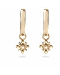 Zohreh - Beaded Flower Hoop Earrings 9K - Lyst