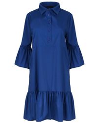 Conquista - Royal Bell Sleeve Dress With Ruffle Hem - Lyst