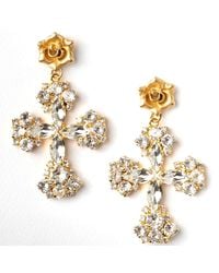 Achala Handcrafted - Kay Handcrafted Cross Earrings - Lyst