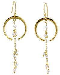 Isla Silver - Handmade Moonlight Pearl Drop Earrings - Lyst