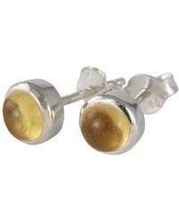 The Jewellery Store London - November Birthstone Earrings Studs – Citrine - Lyst