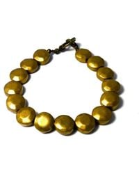 Rachel Nathan - Spice: Brass Sand Dollar Coin Bracelet - Lyst