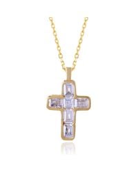Ece London - The Fortuna Cross Necklace - Lyst