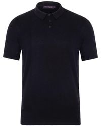 Paul James Knitwear - Ultra Fine Cotton Earll Short Sleeve Polo Shirt - Lyst