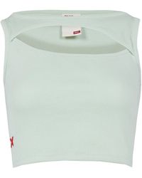 Pcfg - Neutrals Free Heaven Rib Crop Tank Top - Lyst