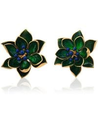 Milou Jewelry - Lotus Flower Earrings - Lyst