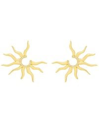 Lavani Jewels - Goldplated The Sun Earrings - Lyst
