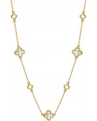 Shaded the Label - Fiadh Pearl Clover Necklace - Lyst