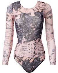 Rodasoleil Smart Swimwear - One-Piece Swimsuit With Sleeves Nude Body-Art - Lyst