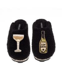 Laines London - Teddy Closed Toe Slippers With Dom Darling Champagne Brooches - Lyst