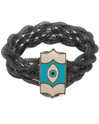 Ebru Jewelry - Braided Evil Eye Bracelet - Lyst