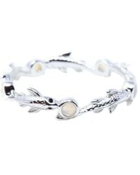 NASI SILVER - Eternity Neshama Fish Band- Opal - Lyst