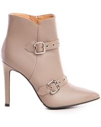 The 5Th Element - Neutrals Greige Leather Ankle Boots - Lyst