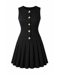 Girl In Mind - Penelope Tailored Pleated Mini Dress - Lyst