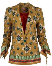 Lalipop Design - Abstract Flower Print Blazer Jacket With Lining - Lyst