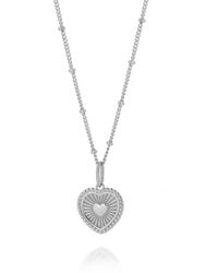 Nellou Jewellery - Heart Flare Necklace Sterling - Lyst