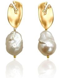 Rare Matters Jewelry - Baroque Pearl Statement Earrings - Lyst