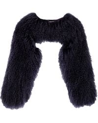 Shaded the Label - Lamorna Mongolian Shearling Multiway Micro Jacket - Lyst