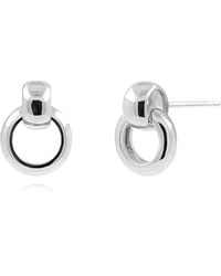 Cote Cache - Hanging Hoop Stud Earrings - Lyst