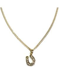 Rachel Nathan - Mini Baguette Horseshoe Necklace - Lyst
