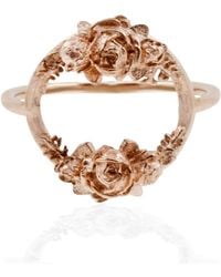 Lee Renee - Rose Halo Ring- Rose Gold - Lyst