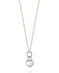 Lime Tree Design - Tiny Heart Charm Necklace Sterling - Lyst