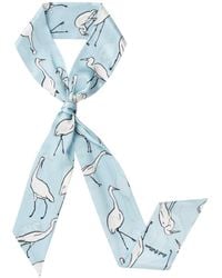 Lost Pattern - Little Egret Silk Neck Bow Scarf - Lyst